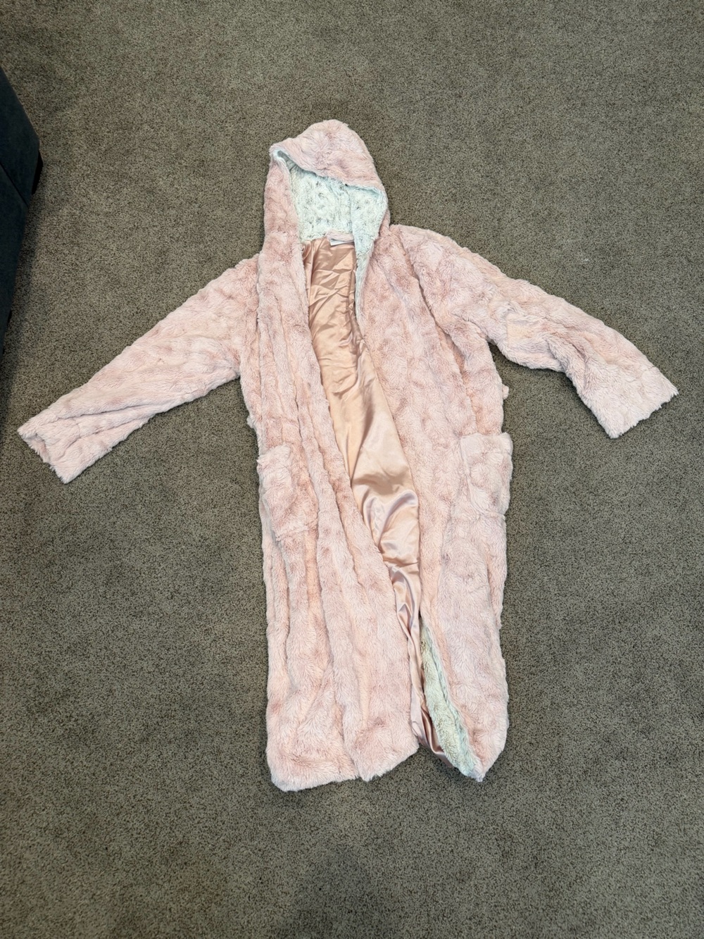 Plush Long Minky Couture Robe in Blush Pink - Women’s Cozy Sleepwear